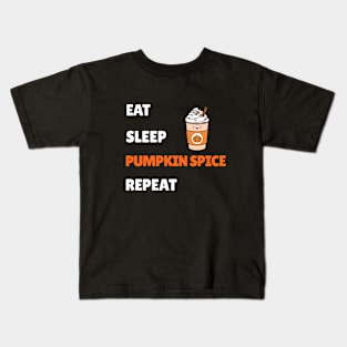 EAT Sleep Pumpkin Spice Season Kids T-Shirt